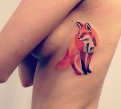 非主流美女性感狐狸纹身图案 做个幸福的狐狸精吧